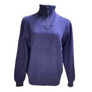 Avon Celli for Bergdorf Goodman 100% cotton quarter zip sweater Medium